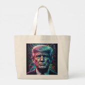 Het uiterlijk van Donald Trump. Grote Tote Bag (Achterkant)