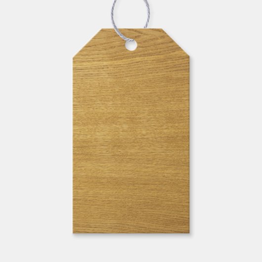 Het uiterlijk van labels met houten cadeaus cadeaulabel (Voorkant)