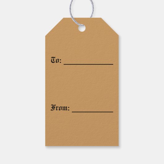 Het uiterlijk van labels met houten cadeaus cadeaulabel (Achterkant)