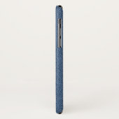 Het uiterlijk van Slutblauw Suede Texture Case-Mate iPhone Case (Achterkant/links)