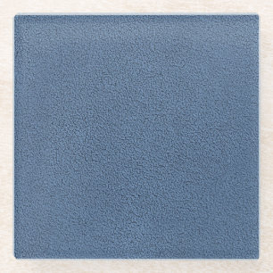 Het uiterlijk van Slutblauw Suede Texture Glazen Onderzetter