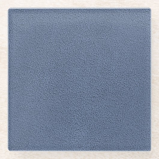 Het uiterlijk van Slutblauw Suede Texture Glazen Onderzetter (Voorkant)