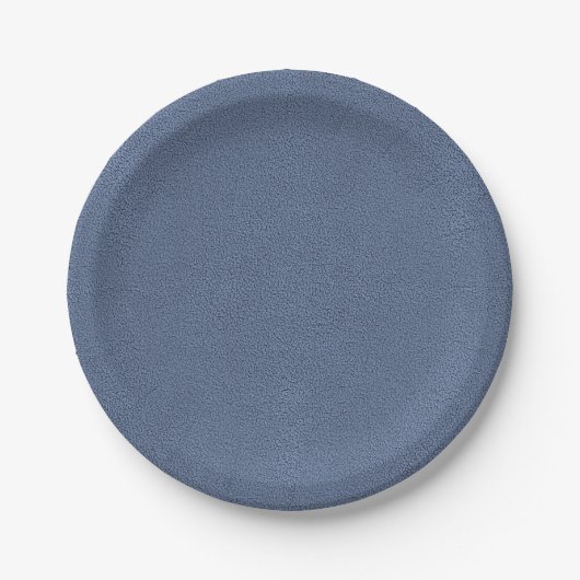 Het uiterlijk van Slutblauw Suede Texture Papieren Bordje (Voorkant)