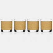 Het uiterlijk van Snuggly Camel Brown Suede Whisky Glas (Achterkant)