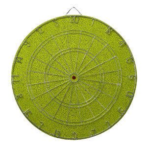 Het uiterlijk van Snuggly Chartreuse Green Suede Dartbord