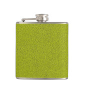 Het uiterlijk van Snuggly Chartreuse Green Suede Heupfles (Voorkant)
