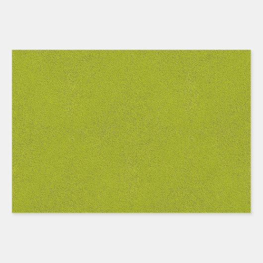 Het uiterlijk van Snuggly Chartreuse Green Suede Inpakpapier Vel (Voorkant 3)