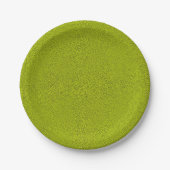 Het uiterlijk van Snuggly Chartreuse Green Suede Papieren Bordje (Voorkant)