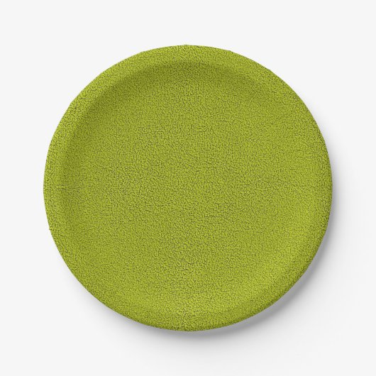 Het uiterlijk van Snuggly Chartreuse Green Suede Papieren Bordje (Voorkant)