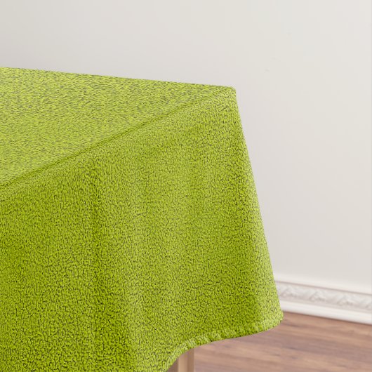 Het uiterlijk van Snuggly Chartreuse Green Suede Tafelkleed (Voorbeeld)