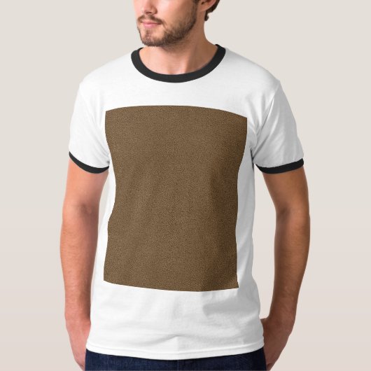 Het uiterlijk van Snuggly Coffee Brown Suede Textu T-shirt (Voorkant)