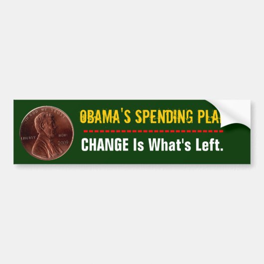 Het uitgavenplan van Obama Bumpersticker (Voorkant)