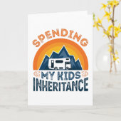 Het uitgeven van Mijn Kinder Overeritance Retro RV Kaart (Gele Bloem)