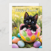 Het uitkomen van een plan: Felini's Paasverrassing Feestdagenkaart (Voorkant / Achterkant)