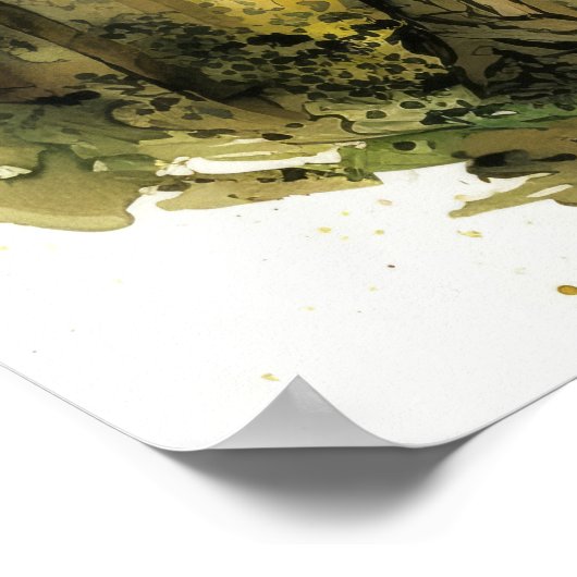 Het uitnodigen van Sun-dappled Forest Waterverf Poster (Hoek)