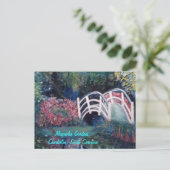 Het uitnodigen Witte Brug in Heerlijke Tuinen Briefkaart (Staand voorkant)