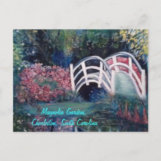 Het uitnodigen Witte Brug in Heerlijke Tuinen Briefkaart (Voorkant)