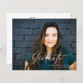 Het Uitnodiging van het Afstuderen van de Foto van (Voorkant / Achterkant)