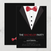 Het uitnodigingskaartje voor de vrijgezellenfeest kaart (Voorkant / Achterkant)