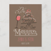 Het Uitnodigingsontwerp van de bruiloft Uitnodiging Briefkaart (Voorkant)