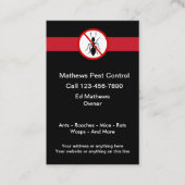 Het uitroeien van Pest Control Theme Visitekaartje (Voorkant)