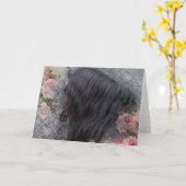 Het uitrokken van de Wenskaarten van het paard ~ Kaart (Gele Bloem)