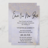 Het Uitstellen van de bruiloft sparen Onze Nieuwe  Kaart (Voorkant / Achterkant)