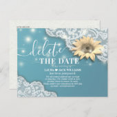 Het Uitstellen van het huwelijk schrapt de Datum Z Aankondigingskaart (Voorkant / Achterkant)