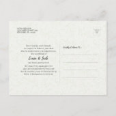 Het Uitstellen van het huwelijk schrapt de Datum Z Aankondigingskaart (Achterkant)