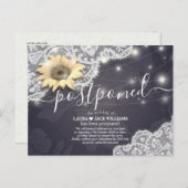 Het uitstellen van het huwelijk Verandert de Datum Aankondigingskaart (Voorkant / Achterkant)