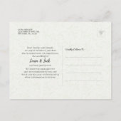 Het uitstellen van het huwelijk Verandert de Datum Aankondigingskaart (Achterkant)