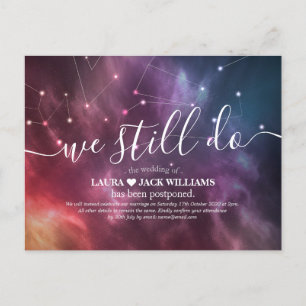 Het uitstellen van het huwelijk wij nog steeds con aankondigingskaart