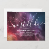 Het uitstellen van het huwelijk wij nog steeds con aankondigingskaart (Voorkant / Achterkant)