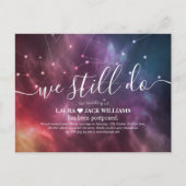 Het uitstellen van het huwelijk wij nog steeds con aankondigingskaart (Voorkant)