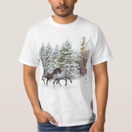 Het uitstrooien van de sneeuw door de sneeuwhorens t-shirt