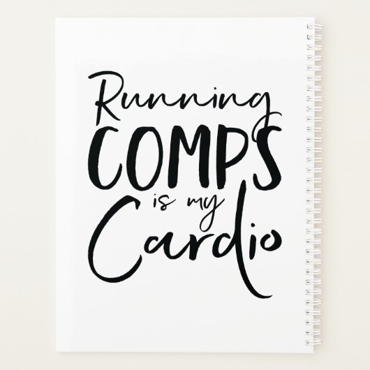 Het uitvoeren van comps is mijn cardio planner (Achterkant)