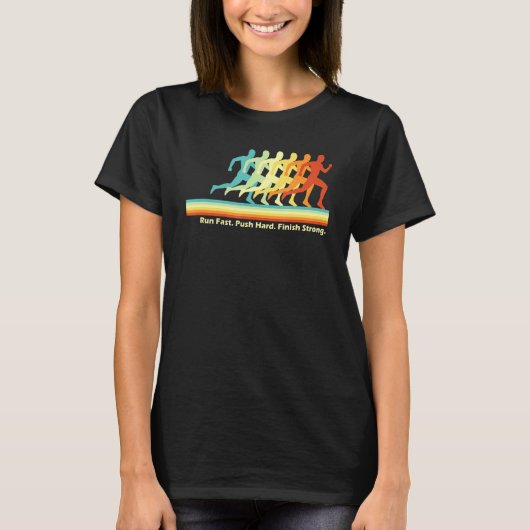 Het uitvoeren van de Moti van de Runner van de Reg T-shirt (Voorkant)
