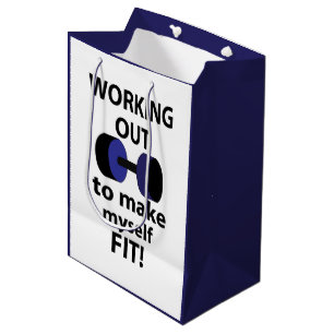 Het uitwerken van workout gewichten uitwerken medium cadeauzakje