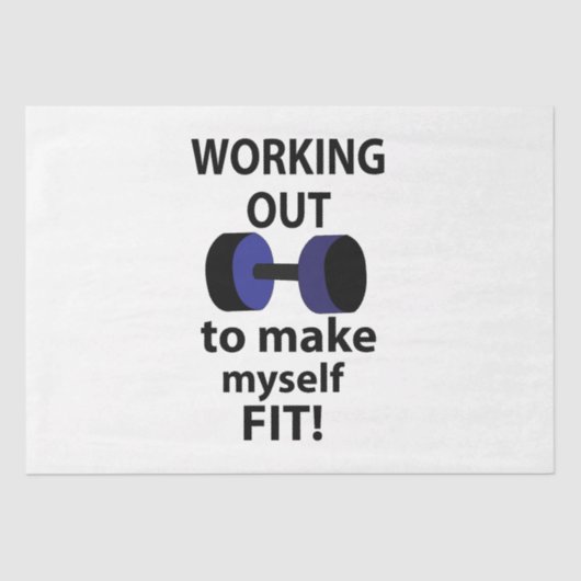 Het uitwerken van workout gewichten uitwerken tissuepapier (Voorkant)