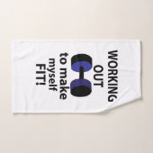 Het uitwerken van workout gewichten werken uit handdoek (Handdoek)