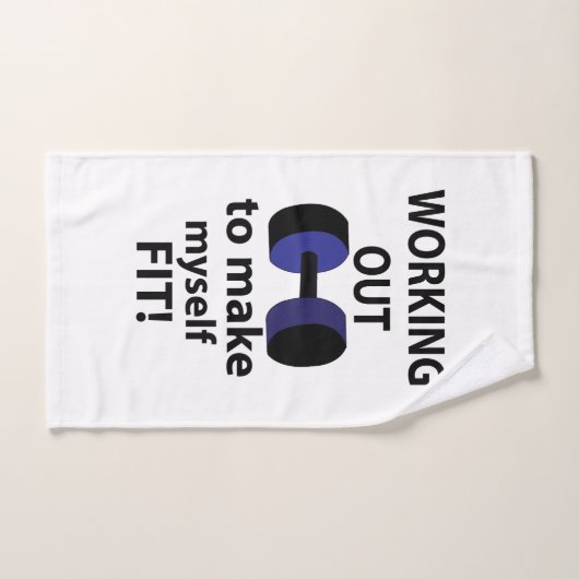 Het uitwerken van workout gewichten werken uit handdoek (Handdoek)