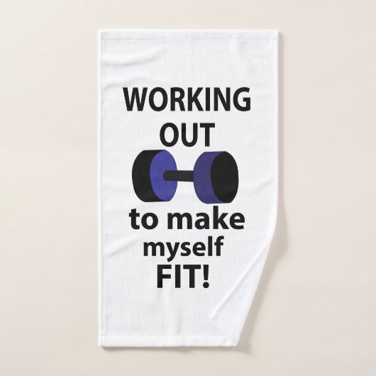 Het uitwerken van workout gewichten werken uit handdoek (Handdoek)