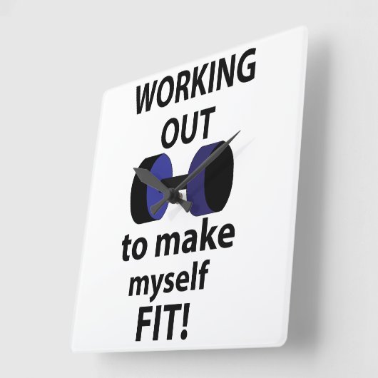 Het uitwerken van workout gewichten werken uit vierkante klok (Hoek)