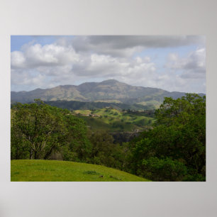Het Uitzicht Diablo van de Hills in Alamo Ca monte Poster