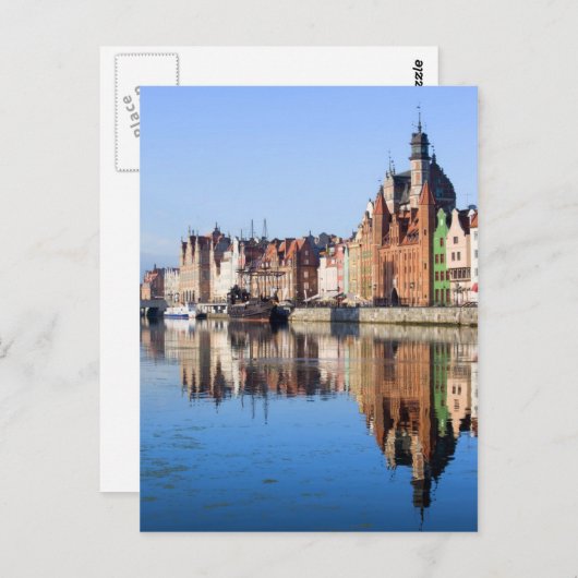 Het Uitzicht Gdansk in Polen Briefkaart (Voorkant / Achterkant)