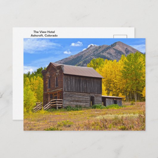 Het Uitzicht Hotel, Ashcroft, Colorado Briefkaart (Voorkant / Achterkant)