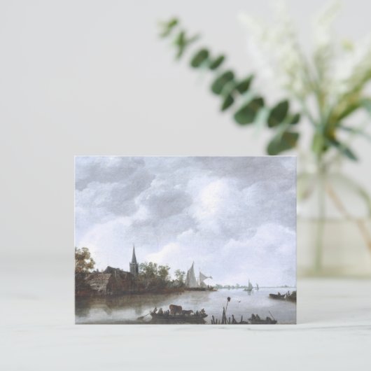 Het Uitzicht met een dorpskerk Briefkaart (Staand voorkant)