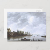 Het Uitzicht met een dorpskerk Briefkaart (Voorkant / Achterkant)