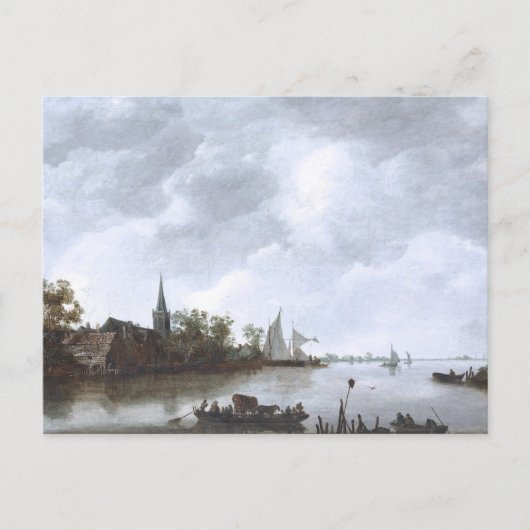 Het Uitzicht met een dorpskerk Briefkaart (Voorkant)