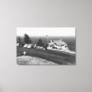 Het uitzicht op Cape Fowlweather Canvas Afdruk
